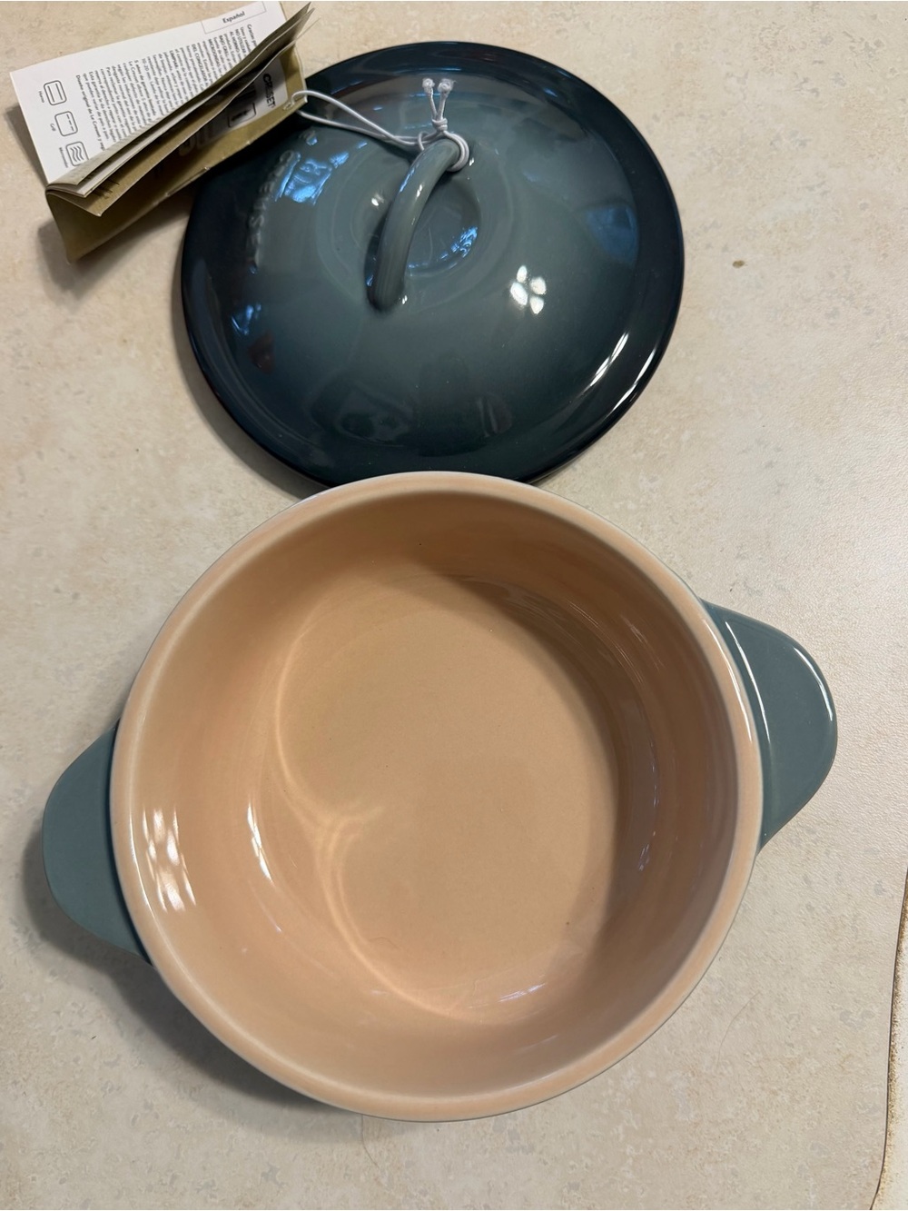 Le Creuset Petite Round Casserole Ocean Blue Very Rare NWT - Picture 2 of 7